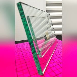 Vintage Frameless 6x4 Horizontal Glass Floating Picture Frame